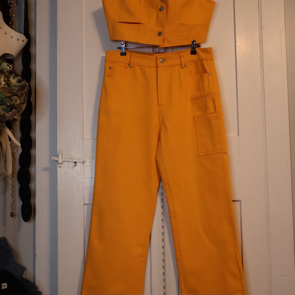 Sunny Yellow Straight Leg Pants